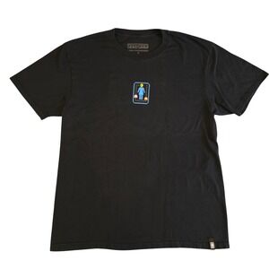 Girl Skateboards x PAC-MAN T-Shirt Mens Large Black Pixel Graphic Skate Tee